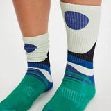 Sedona Crew Sock - Blue Green Combo