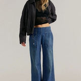 Breezy Denim Pull On - Cobalt