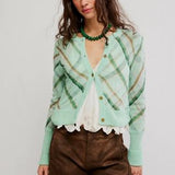 Highland Mist Cardi - Rosey Jade Combo