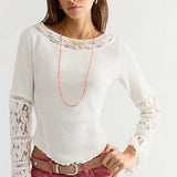 Amber Lace Cuff - White