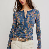 Jamie Henley Printed - Floral Haze Navy Combo