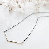 Mix Metal V Necklace
