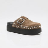 Cayatana Studded Mule - Taupe Suede