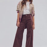 Pants Libre Cord Wide Leg Fp- Chocolate