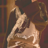 Mountains Turtleneck Sweater - Olive Taupe