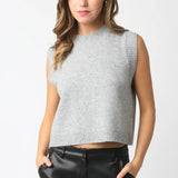 Mattie Knit Vest Top- Grey