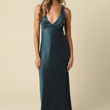 Harper Open-back Maxi Dress -  Teal