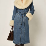 Aspen Jacket- Denim & Fur