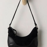 Sindy Leather Shoulder Bag - Black