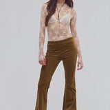 Walk The Line Cord Bootcut - Leaf Green