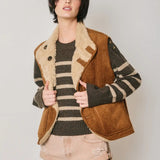 Reversible Faux Suede & Shearling Vest