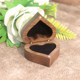 Heart-shaped Wooden Ring Box