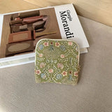 Vintage Floral Embroidery Portable Jewelry Case