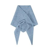 Solid Color Triangle Scarf - Blue