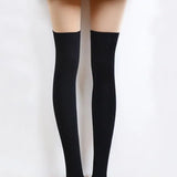 Knee-high Cotton Socks - Black