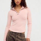 Surplus Cuff Henley-Rose Quartz