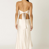 Giacomo Satin Scarf Top - Ivory