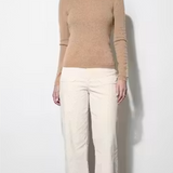 Deena Straight Leg Corduroy Pants - Ivory