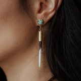 Porcupine Quill Studs- Turquoise