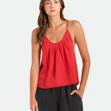 Pleat Heart Cami - Red