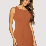 Stroll In Madrid Mini Dress- Terracotta