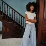 Wait A Minute Baby Tee - White