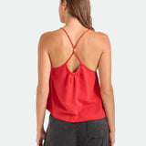 Pleat Heart Cami - Red