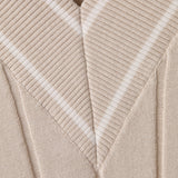 Varsity Cable Knit Sweater - Sand