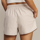 Saltair Short - Lined - Taupe Stripe
