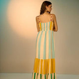 Aida Spaghetti Strap Dress - Stripe
