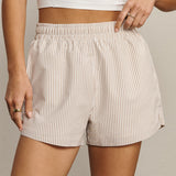 Saltair Short - Lined - Taupe Stripe