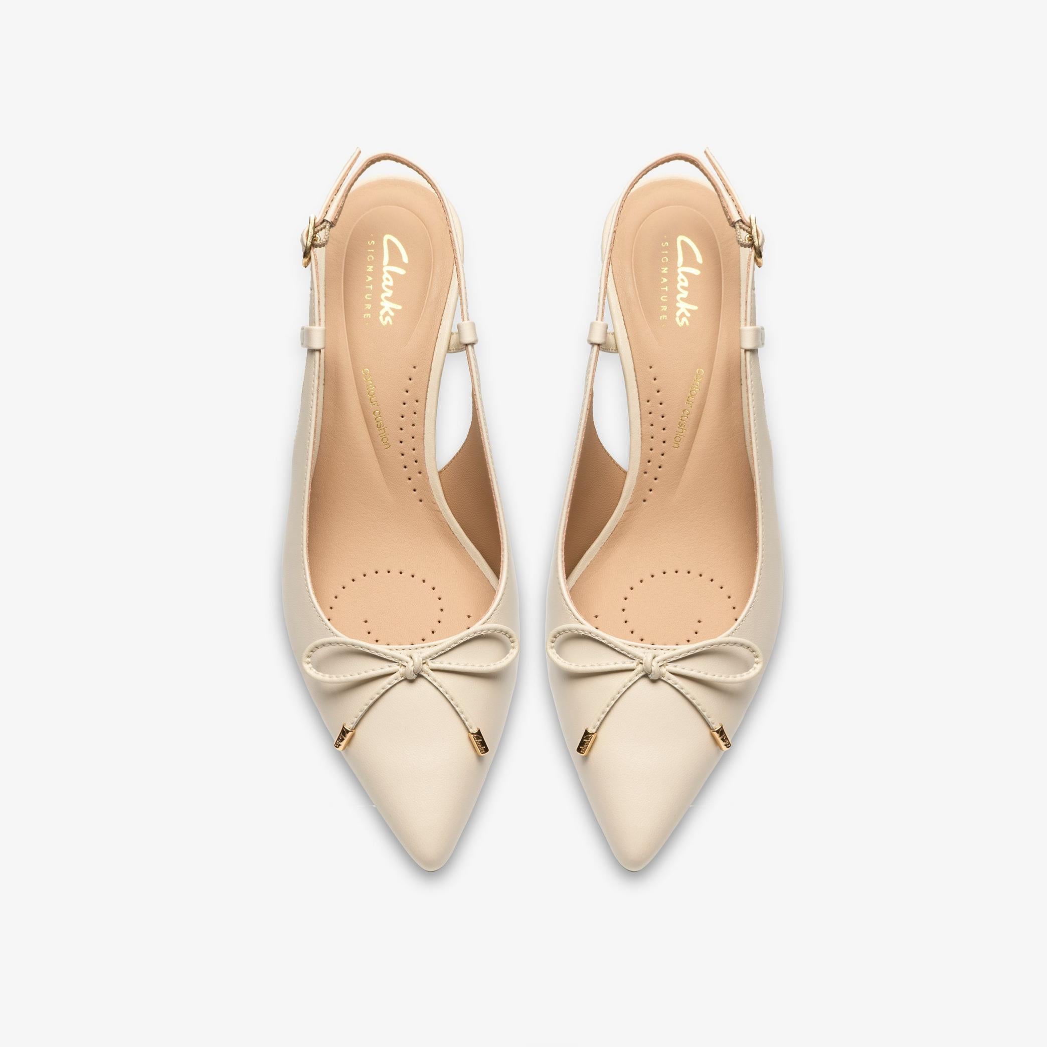 Zarey Bow Slingback Heel -  Cream