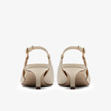 Zarey Bow Slingback Heel -  Cream