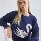 Swan Sweater - Navy