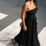 Kayt Strapless Dress - Black