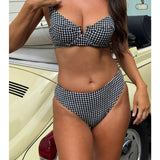 Solstice Bottom - Black Gingham