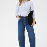 Anise Button-down Blouse - Blue