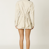 Jules Button Up Corset Blouse - Oat