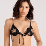 Bright & Sol Tie Front Triangle Top