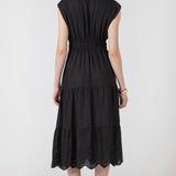 Eyelet Midi Dress -  Black Wash
