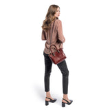 Dahlia Convertible Mini Tote -Brown