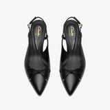 Zarey Bow Slingback Heel -  Black