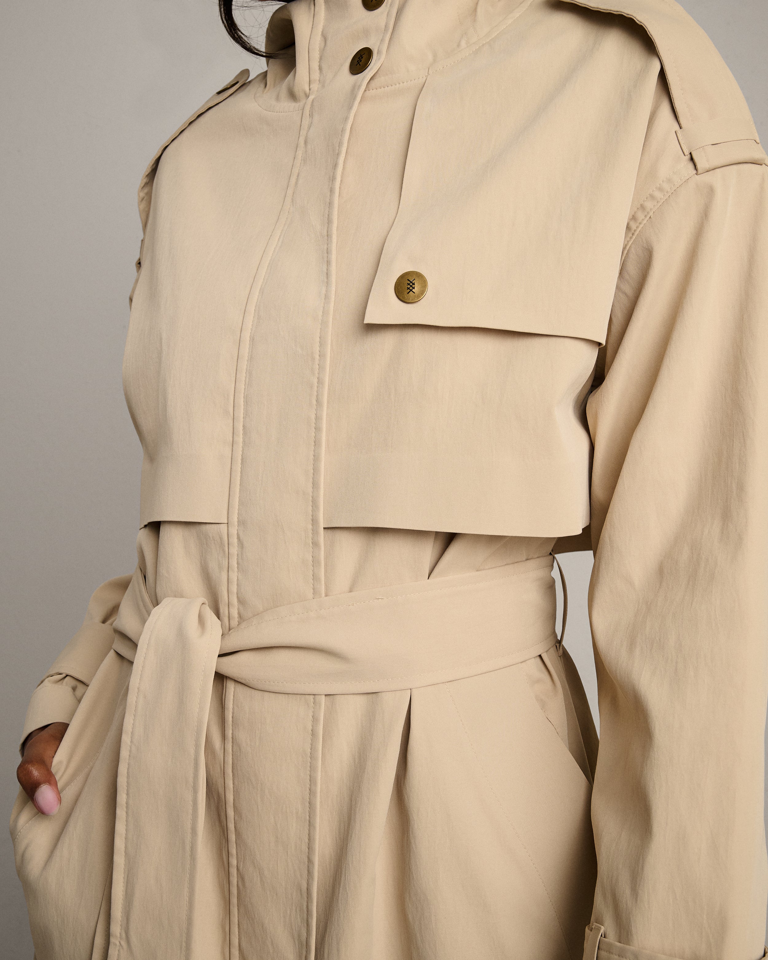 Utility Trench Coat  - Beige