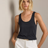 Featherweight Rib Tank - Pure Black