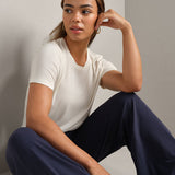 Featherweight Ribbed Tee- Ivory
