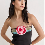Rosedal Applique Tube Top