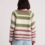 Sherpa Stripe Jacket - Olive Multi