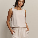 Saltair Tank - Taupe Stripe