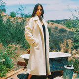 Rowan Front Tie Coat - Ivory