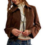 River Vegan Suede Jacket - Double Espresso
